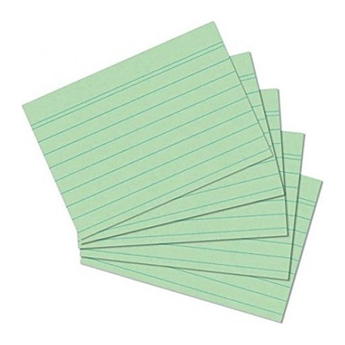 Herlitz Karteikarte A6 liniert grün 100er Packung