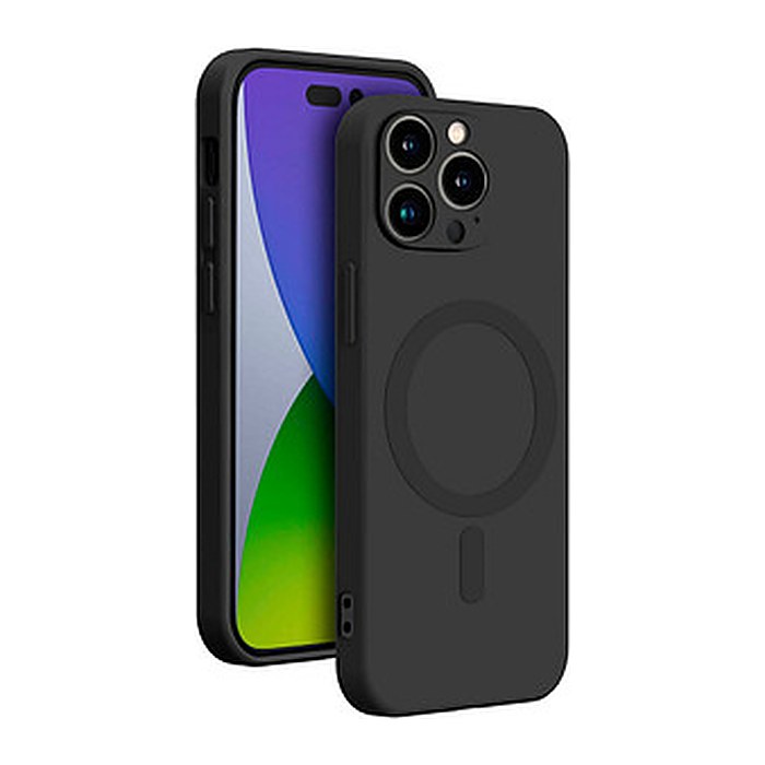 bigben Soft Case mit MagSafe Handy-Cover für Apple iPhone 14 Pro schwarz