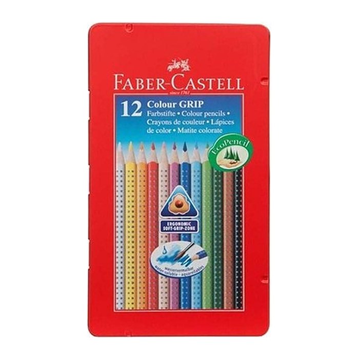 FABER-CASTELL Colour GRIP Buntstifte farbsortiert, 12 St.