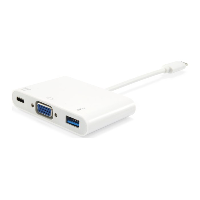 Equip Dock 3-1 USB-C->VGA,USB-A,60W USB-C 0.15m
