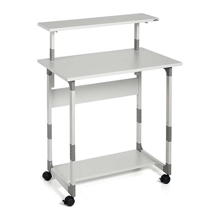 DURABLE PC-Tisch höhenverstellbar mit Rollen grau 80,0 x 56,4 x 63,4-91,6 cm