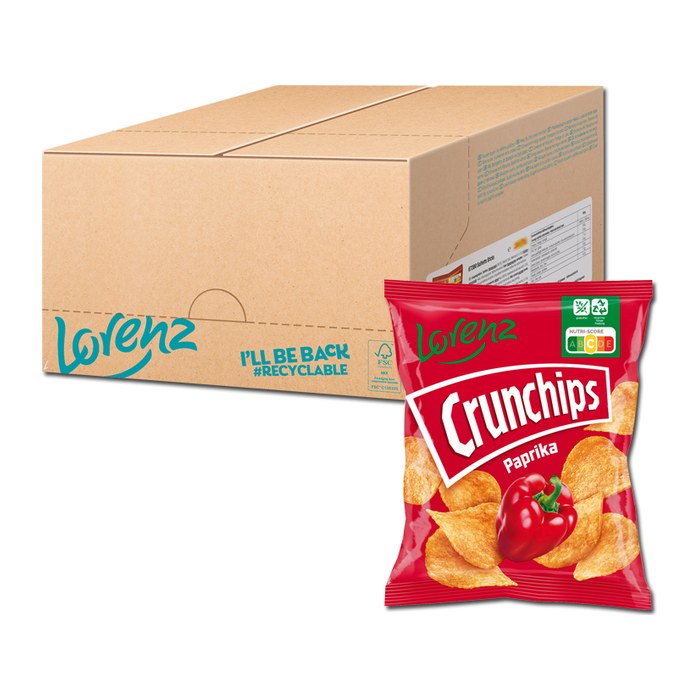 Crunchips Paprika Chips 20x 25,0 g, 20 St.