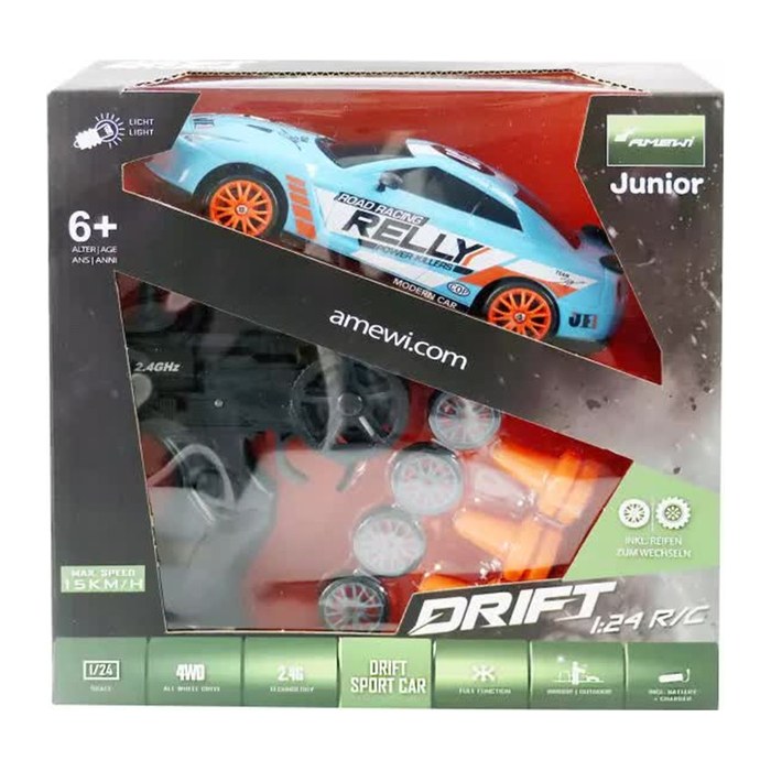 Amewi RC Drift Sport 4WD 1:24 RTR blau /6+