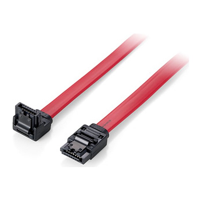 Equip SATA-Kabel 7-Pin->7-Pin abgewink. 6Gbps 0.50m rot PVC Polybeutel