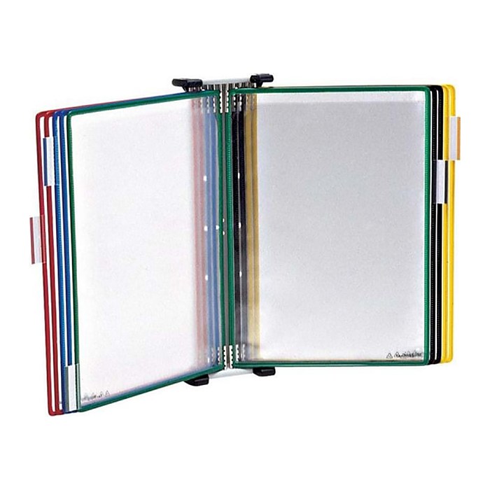 tarifold Wand-Sichttafelsystem 414109 DIN A4 farbsortiert mit 10 St. Sichttafeln, 1 St.