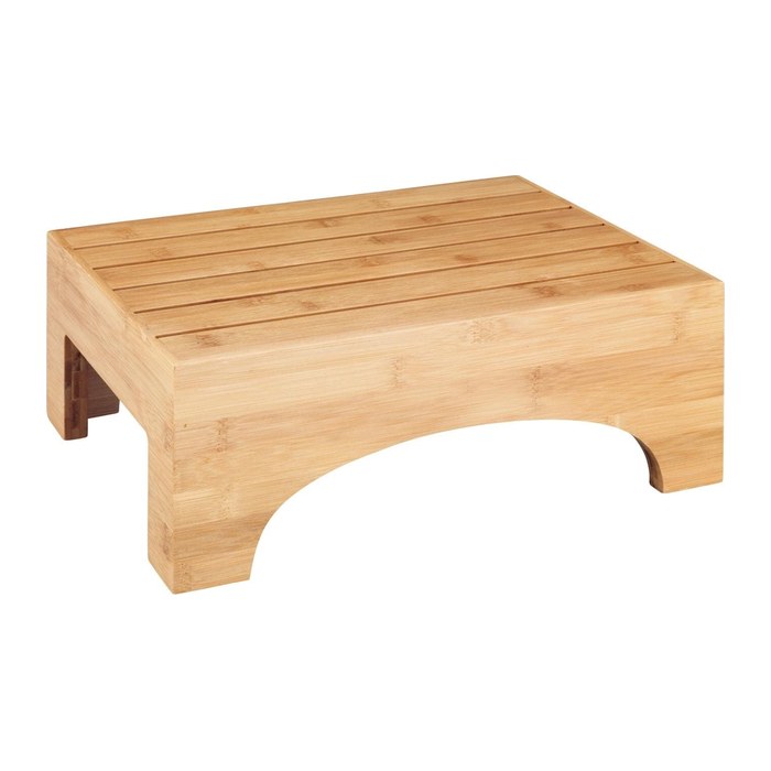WENKO Tritthocker Bambusa braun, H: 15,0 cm