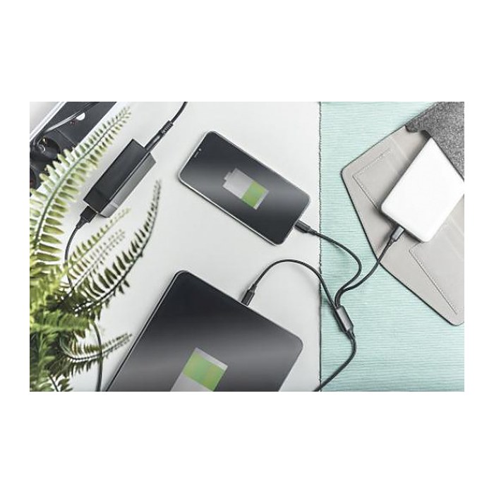 DIGITUS LAK 3in1 USBA+Lightning+MicroUSB->USBC 1m schwarz