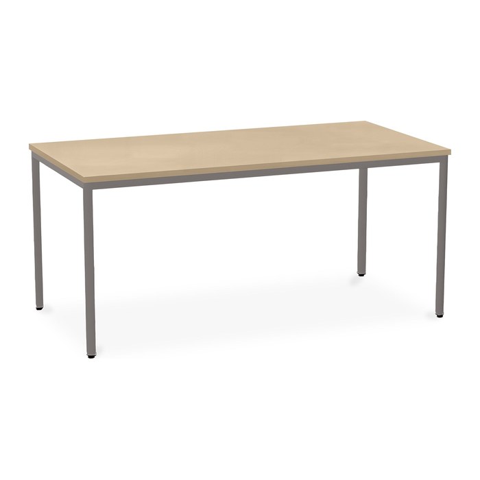 Besprechungstisch in verschiedenen Größen – G: Weißaluminium (1600 x 800 x 750 mm, Platte Ahorn)