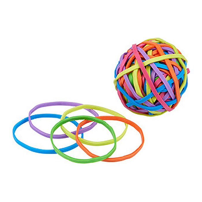 WIHEDÜ Gummibänder neonfarbig 3,0 mm, Ø 6,0 cm, 75 g