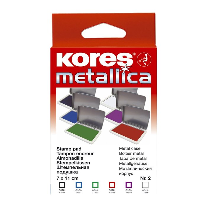 Kores® Stempelkissen METALLICA schwarz 11,0 x 7,0 cm, 1 St.