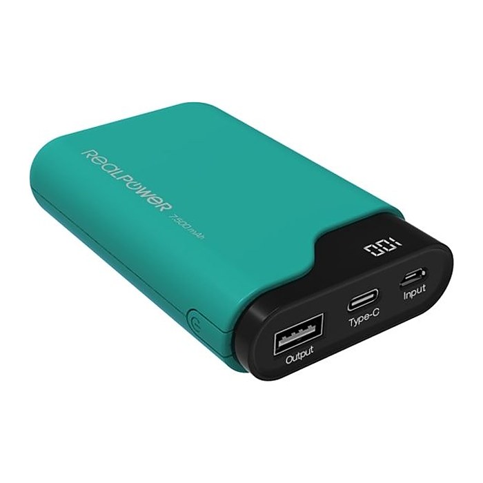 RealPower Powerbank PB-7500C grün 7.500mAh