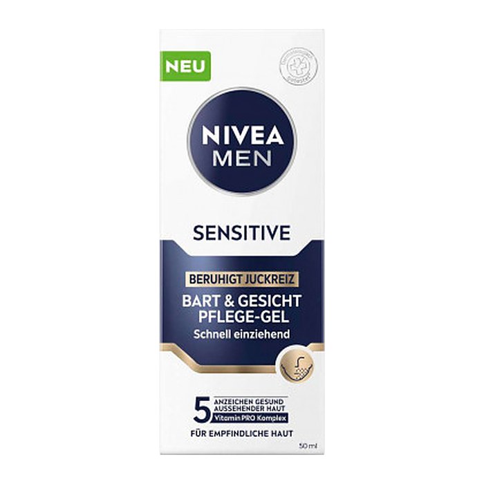 NIVEA MEN SENSITIVE BART & GESICHT Gesichtspflege-Gel 50 ml