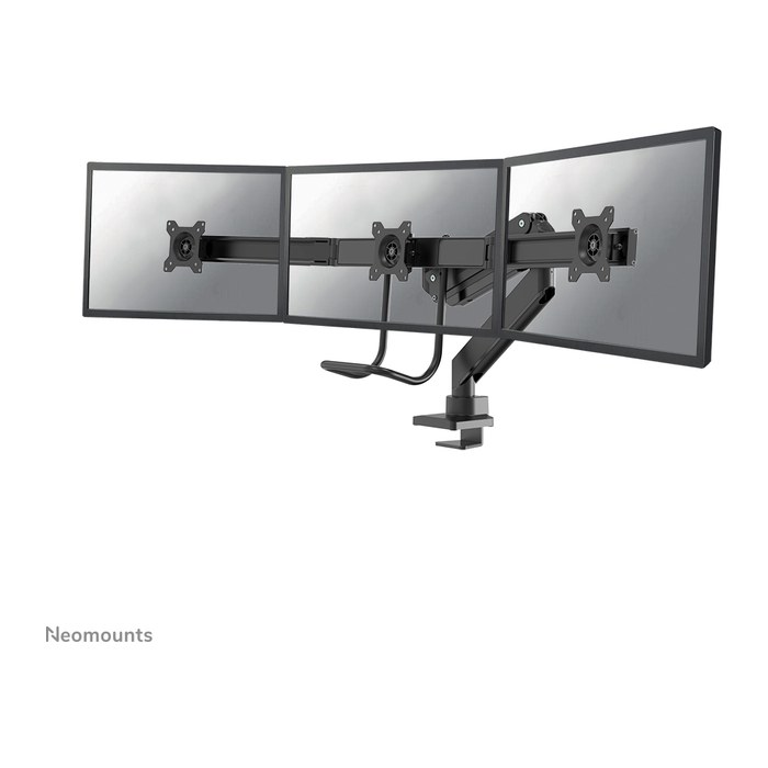 Neomounts Monitor-Halterung NM-D775DX3BLACK schwarz für 3 Monitore, Tischklemme, Tischbohrung