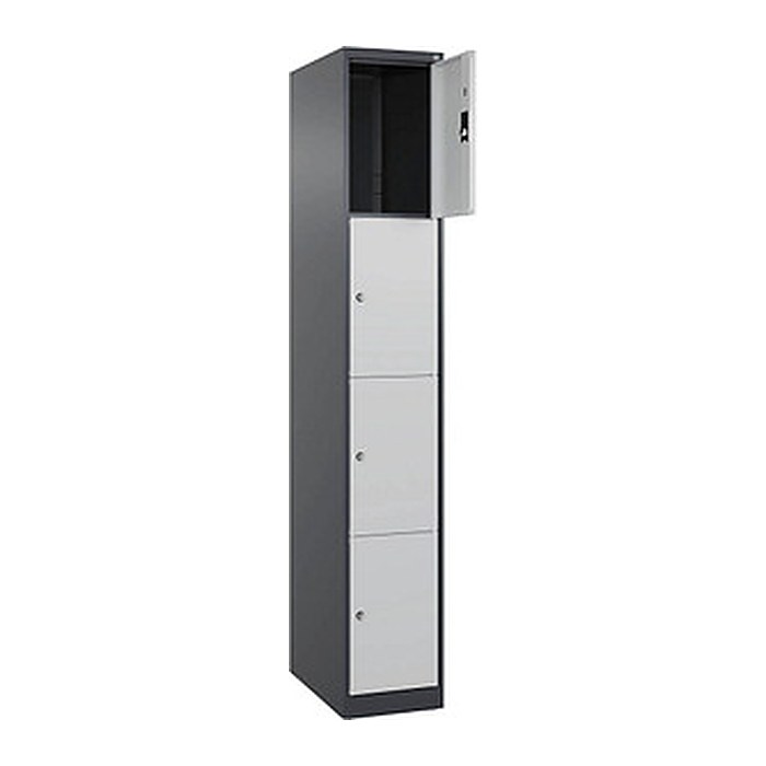 CP Schließfachschrank Classic Plus anthrazitgrau, lichtgrau 080000-104 S10011, 4 Schließfächer 30,0 x 50,0 x 185,0 cm