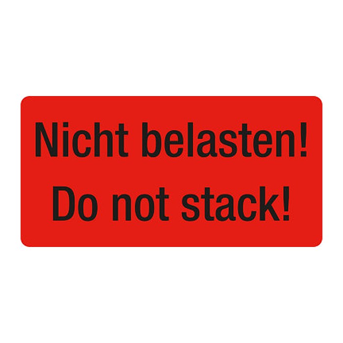 EICHNER Warnetiketten rot »Nicht belasten!« 100,0 x 50,0 mm, 250 Etiketten