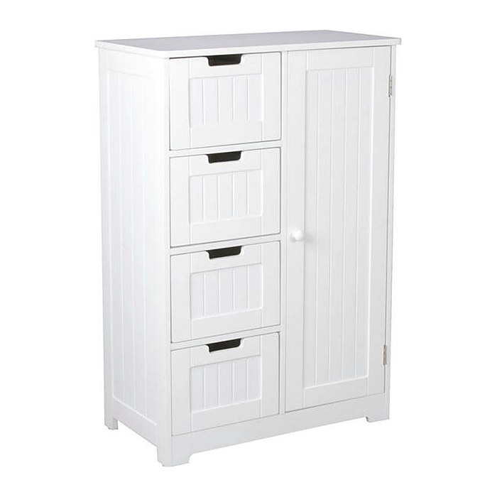 WOHNLING Badschrank WL5.184 weiß 56,0 x 30,0 x 83,0 cm