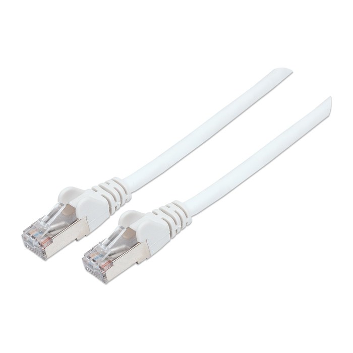INTELLINET Patchkabel RJ45 S/FTP Cat6 0,5m LSZH Hebels. weiß