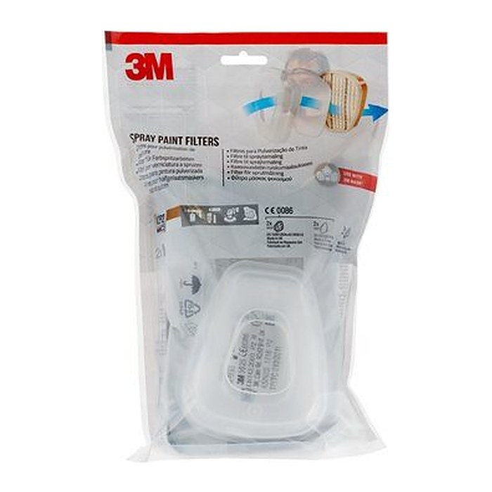 3M Filtersatz für Atemschutzmasken 6002-1 A2 P2 EN 6055, 1 Set