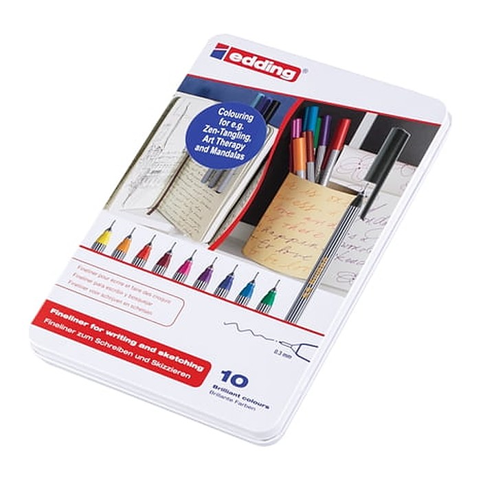 edding 55 Fineliner-Set farbsortiert 0,3 mm, 10 St.