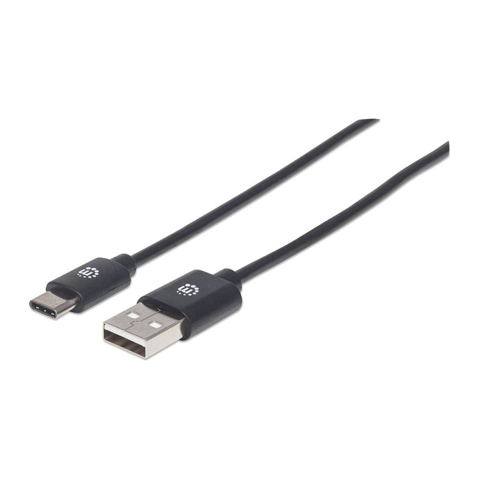 MANHATTAN USB 2.0 Typ C-Kabel C-Stecker/A-Stecker 2m schwarz