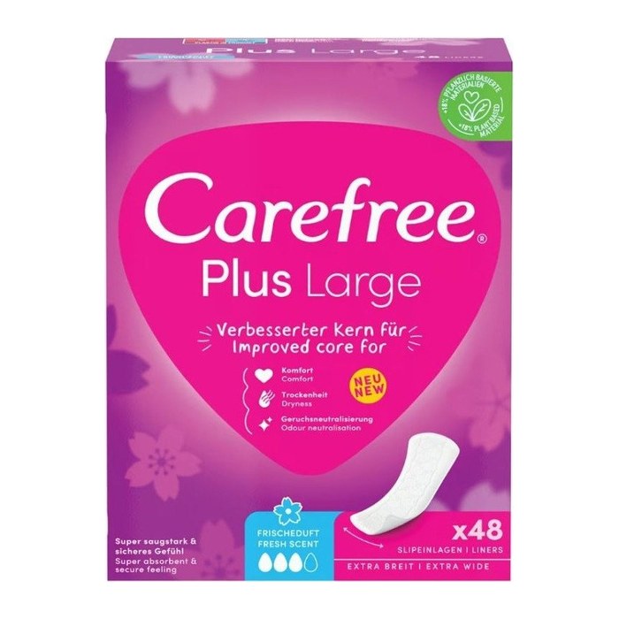 Carefree Slipeinlagen Plus Large mit Frischeduft, 48 St.