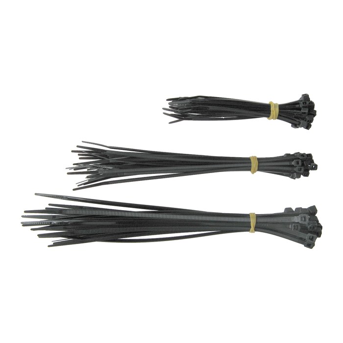 CON:P Kabelbinder-Set schwarz 25x 100,0, 25x 160,0, 25x 190,0 mm x 2,5 mm, 75 St.