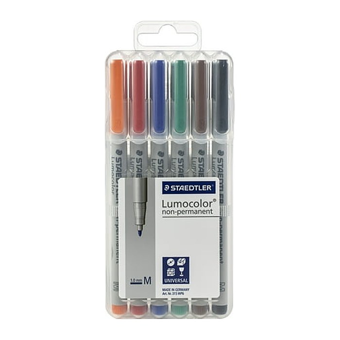 STAEDTLER Folienstift Lumocolor M nonperm 6St