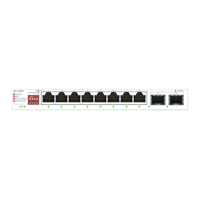 ASUS Switch QG-U1080 8-Port 2.5G + 2-Port 10G SFP+