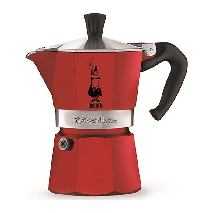 BIALETTI Moka Express 1 Espressokocher rot, 1 Tasse