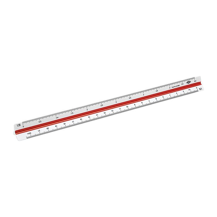 WEDO Dreikantmaßstab 30 cm Architekt 1 weiß