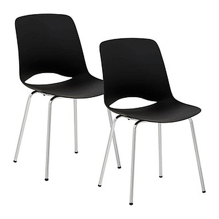 Mayer Besucherstühle 2520_01 schwarz Kunststoff, 2 St.