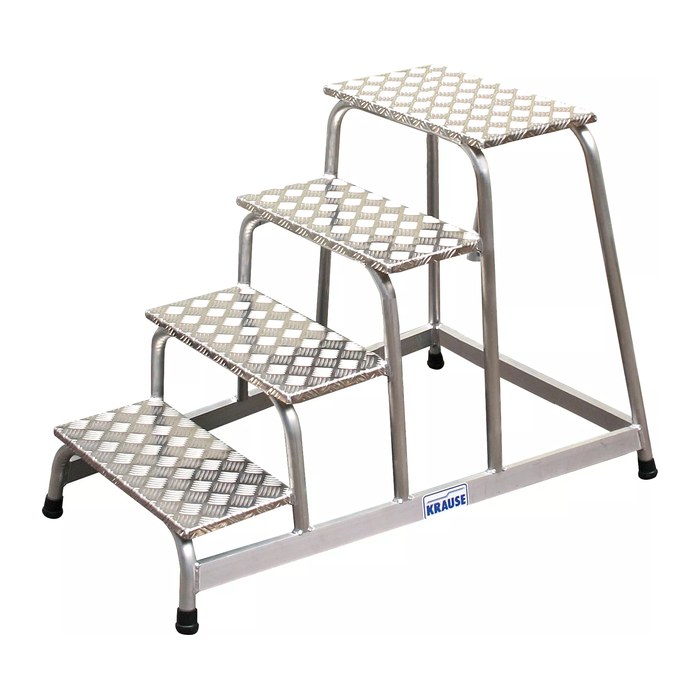 KRAUSE Montagetritt STABILO silber 4 Stufen, H: 81,0 cm