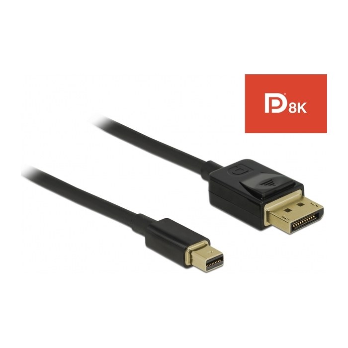 DELOCK Displayport Kab. miniDP St > DP St 8K 60Hz 1.00m schw