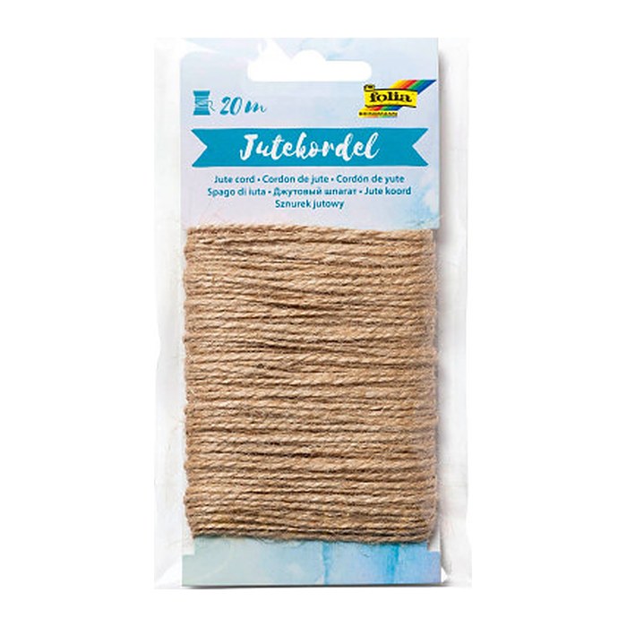 folia Kordel Jute rauh beige 3,0 mm x 20,0 m