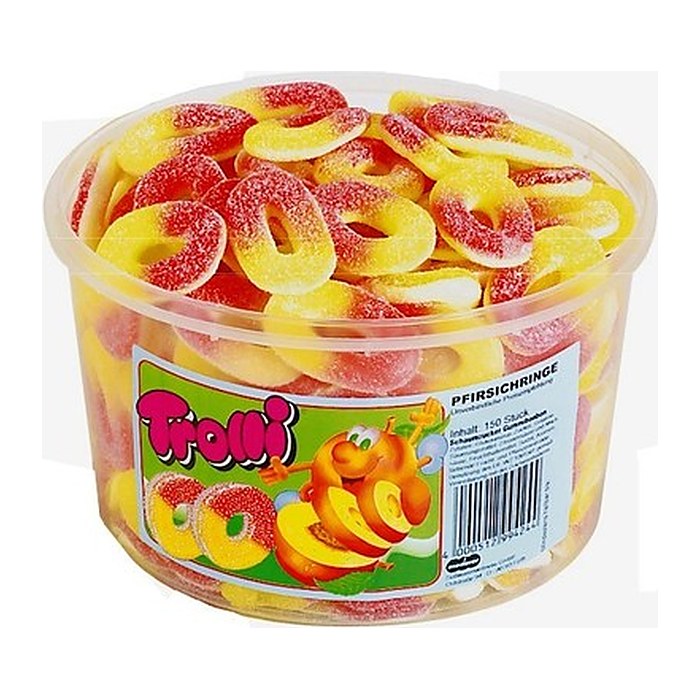 Trolli PFIRSICH Ringe Fruchtgummi, 150 St.
