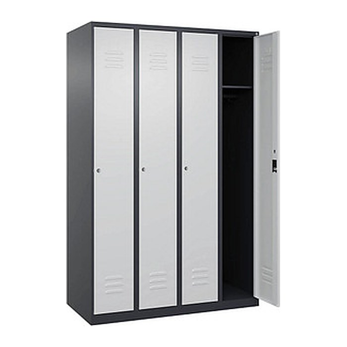 CP Spind Classic Plus anthrazitgrau, lichtgrau 080000-40 S10028, 4 Schließfächer 120,0 x 50,0 x 185,0 cm