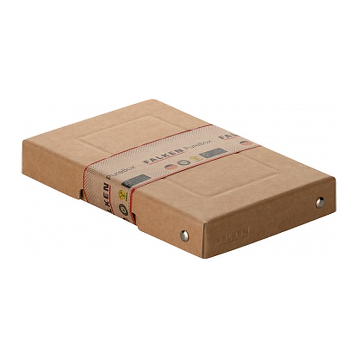 FALKEN PURE Aufbewahrungsbox 310 Blatt natronbraun 12,0 x 18,5 x 2,5 cm, 1 St.