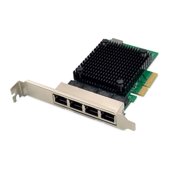 DIGITUS Netzwerkkarte 4Port RJ45 RTL8125B 2,5GBits ServerNIC