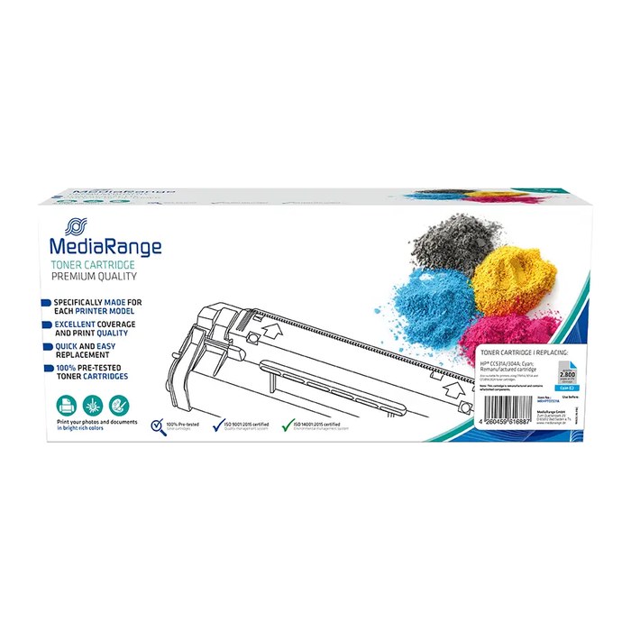 MediaRange Toner HP CC531A/304A CE411X/305A CF381X/312A cyan