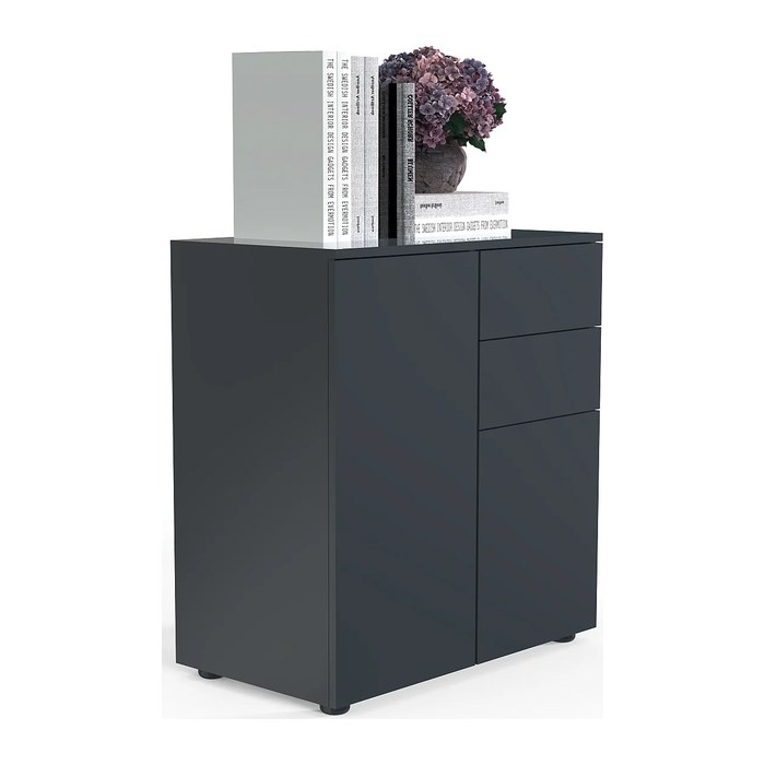 VCM my home Kommode Dalosa, 918338 anthrazit 70,0 x 39,0 x 76,5 cm, 1 St.