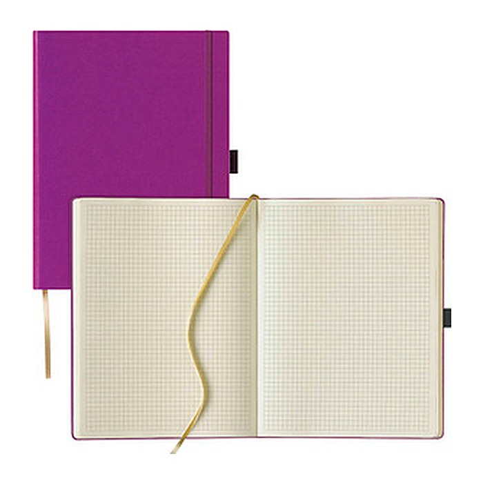Lediberg Notizbuch Tucson ca. DIN A4 kariert, lila Hardcover 240 Seiten, 1 St.