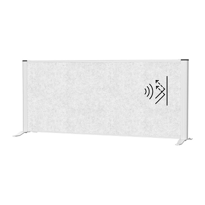 MAUL Akustik-Tischtrennwand MAULconnecto 9852295, hellgrau 120,0 x 50,0 cm, 1 St.