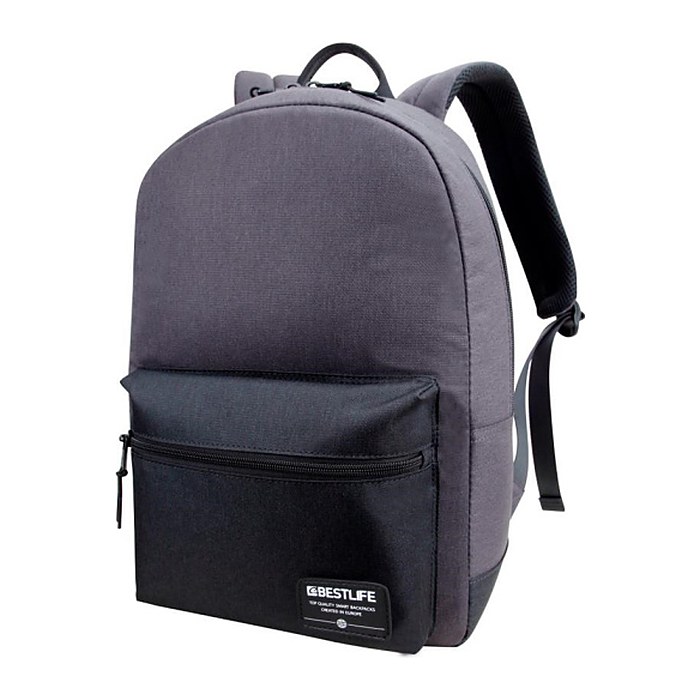 BESTLIFE Laptop-Rucksack AUDREY Kunststoff grau bis 35,8 cm (14,1 Zoll)