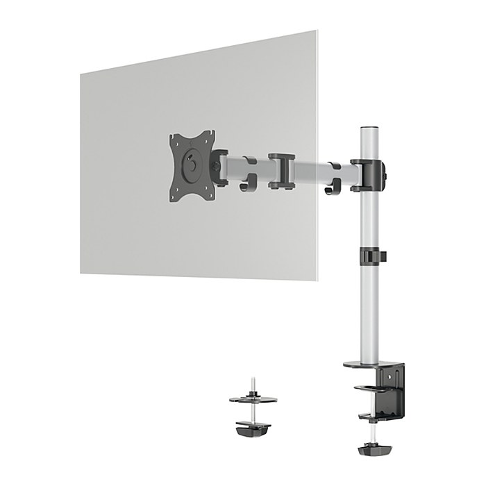 DURABLE Monitor-Halterung SELECT 509423 silber für 1 Monitor, Tischklemme, Tischbohrung