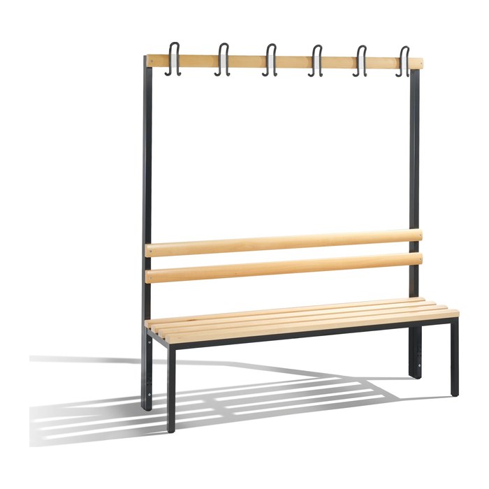 CP Garderobenbank mit Haken Basic 8051-100 S10000 buche Holz 150,0 cm