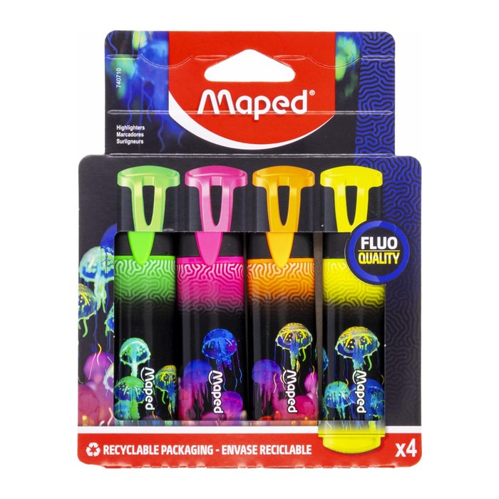 maped Deepsea Paradise Textmarker farbsortiert, 4 St.
