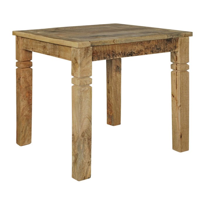 WOHNLING Esstisch braun quadratisch, 4-Fuß-Gestell braun, 80,0 x 80,0 x 76,0 cm
