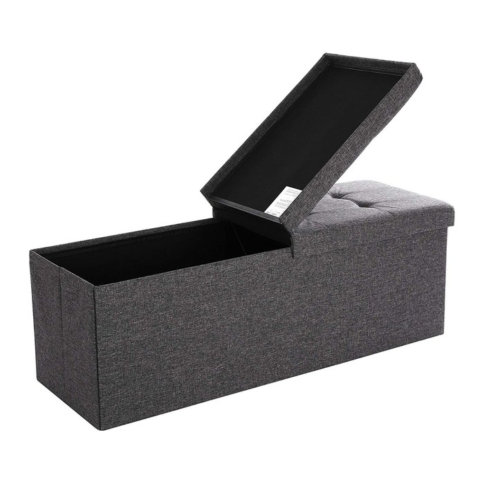 SONGMICS Sitztruhe LSF76GYZ dunkelgrau Stoff 110,0 cm