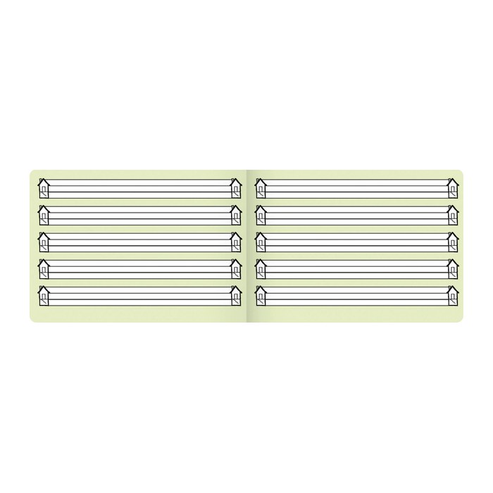 BRUNNEN Schreiblernheft Lineatur 0 liniert DIN A5 quer ohne Rand, 16 Blatt, 1 St.