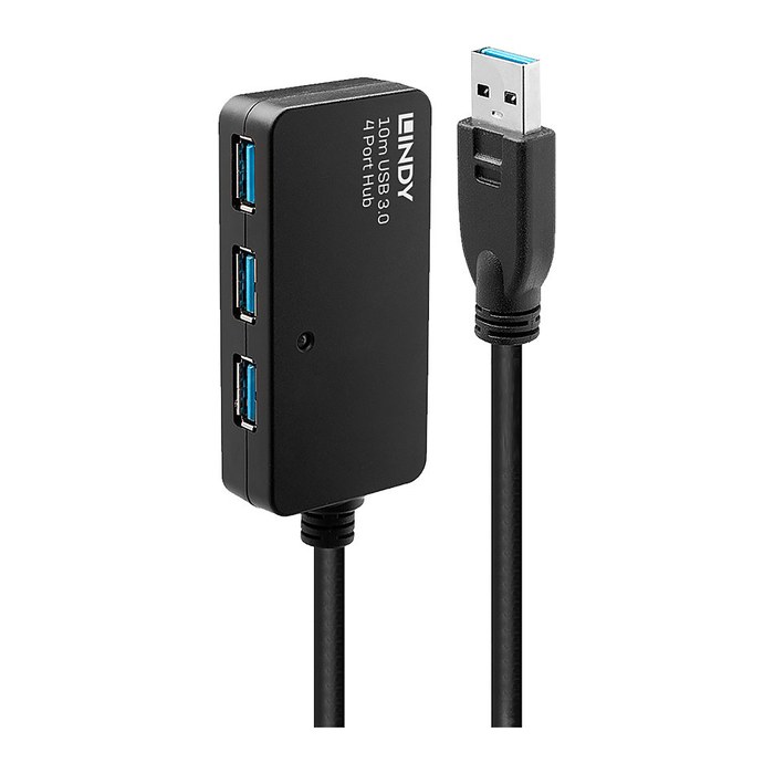 LINDY USB 3.0 Aktiv-Verlängerungs-Hub Pro 4 Port 10m